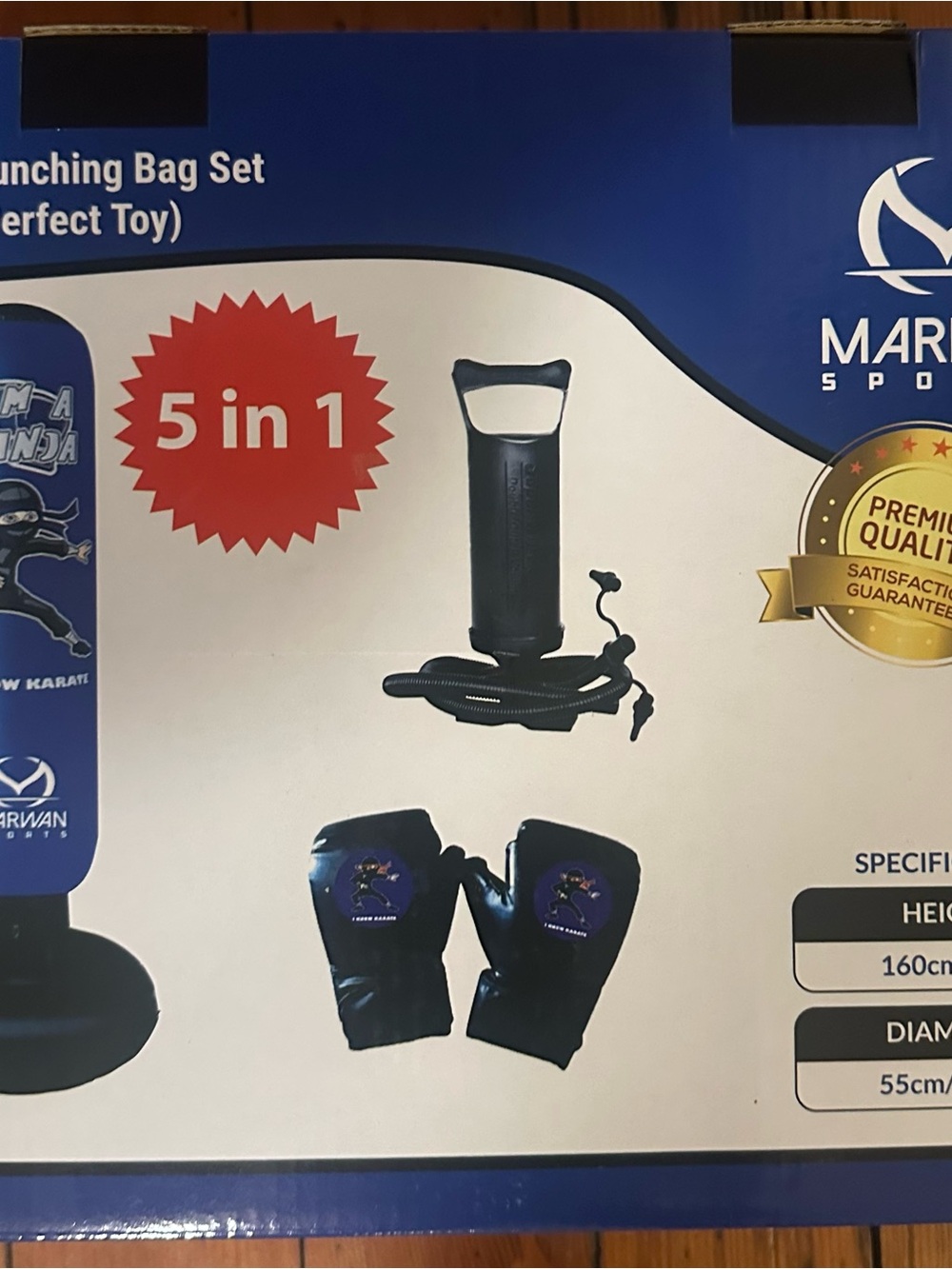 Kids 5-in-1 Punching Bag Set - Black